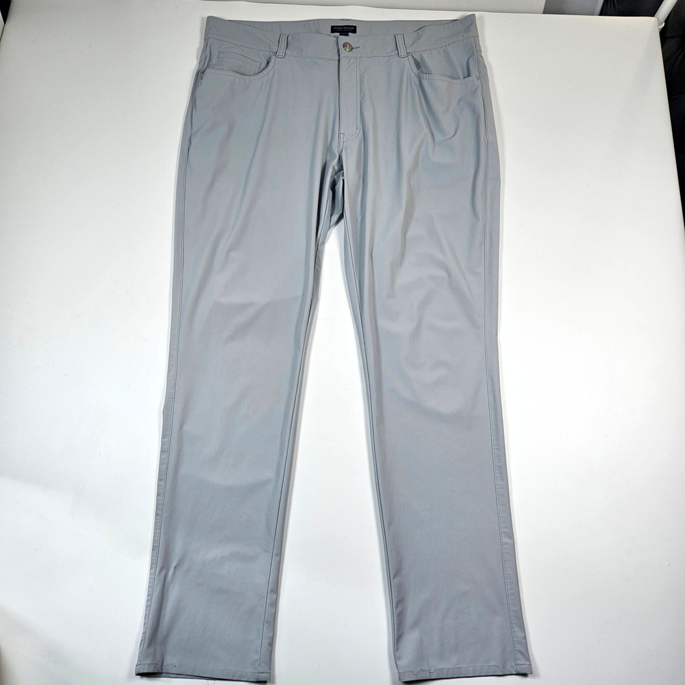 Peter Millar Pants Men 40/32 Gray Crown Crafted Performance 5-Pocket Golf Luxury